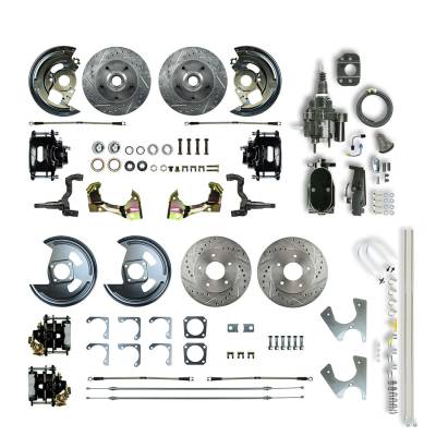 The Right Stuff Detailing - The Right Stuff AFXHB45CSY Chevy/Pontiac Brake Conversion Kit Front/Rear