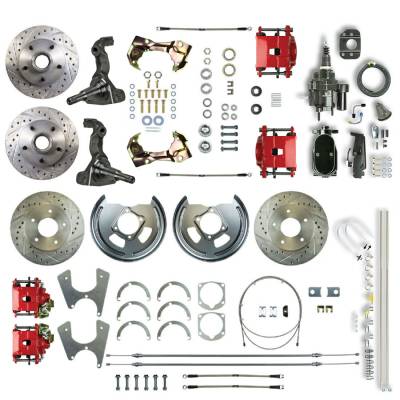 The Right Stuff Detailing - The Right Stuff AFXHB45CZY Chevy/Pontiac Brake Conversion Kit Front/Rear