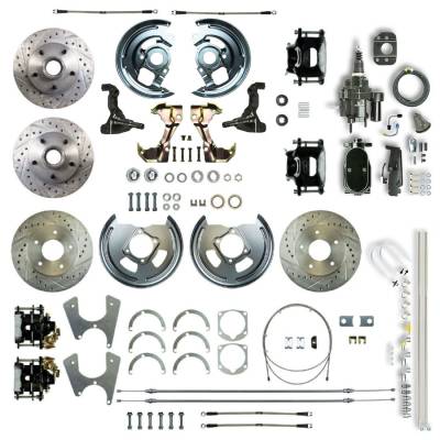 The Right Stuff Detailing - The Right Stuff AFXHB45DSY Chevy/Pontiac Brake Conversion Kit Front/Rear