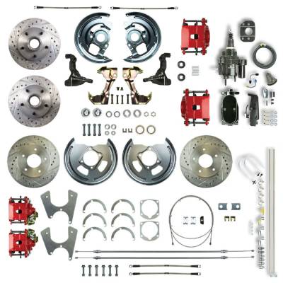 The Right Stuff Detailing - The Right Stuff AFXHB45DY Chevy/Pontiac Brake Conversion Kit Front/Rear