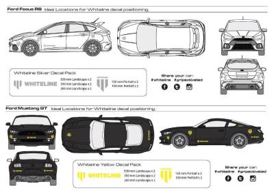 Whiteline - Whiteline KWM002 Exterior Black Decal Pack