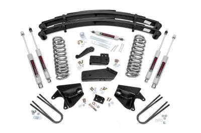 Rough Country Suspension Systems - Rough Country 520B30 4" Suspension Lift Kit w/RR Springs for 80-96 Bronco 4WD