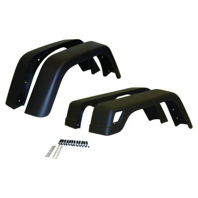 Crown Automotive Jeep Replacement - Crown 55254918K7 Fender Flare Kit for 97-06 Jeep Wrangler TJ & LJ