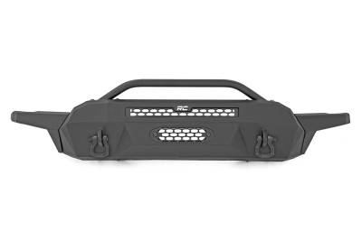 Rough Country Suspension Systems - Rough Country 10713 High Clearance Front Winch Bumper Black for 16-23 Tacoma