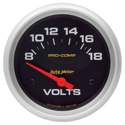 AutoMeter - AutoMeter 5492 Pro-Comp Air Core Electric Volt Meter Gauge 8-18V 2-5/8"