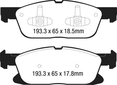EBC Brakes - EBC Brakes DP43046R Yellowstuff Street & Track Brake Pads