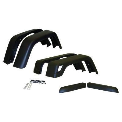 Crown Automotive Jeep Replacement - Crown 55254918K76 Fender Flare Kit for 97-06 Jeep Wrangler LJ & TJ