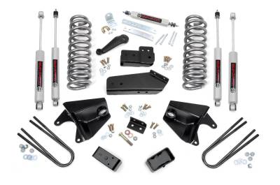 Rough Country Suspension Systems - Rough Country 465B.20 4" Suspension Lift Kit w/Rear Blocks for 80-96 Bronco 4WD