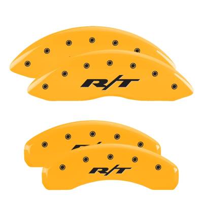 MGP Caliper Covers - MGP Caliper Covers 12204SRT1YL Front/Rear 4pc Yellow w/Black RT1 Truck