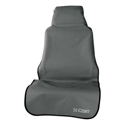 CURT - CURT 18500 Seat Defender 58" x 23" Removable Waterproof Grey Bucket Seat Cover