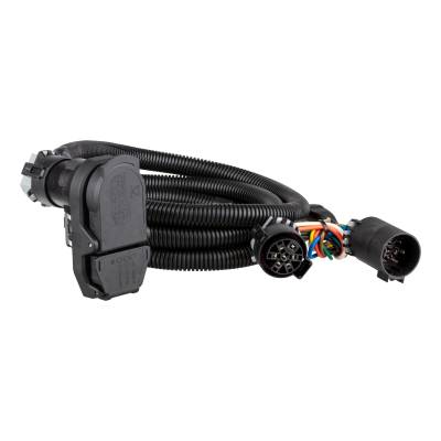 CURT - CURT 56003 7' Custom Wiring Extension Harness Adds 4-Way 7-Way To Truck Bed