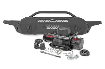 Rough Country Suspension Systems - Rough Country 10717 High Clearance Front Bumper w/12K Winch for Toyota Tacoma