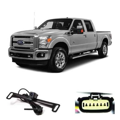 Brandmotion - Brandmotion 9002-7440 Dual Mount License Plate Backup Camera w/Tailgate Harness