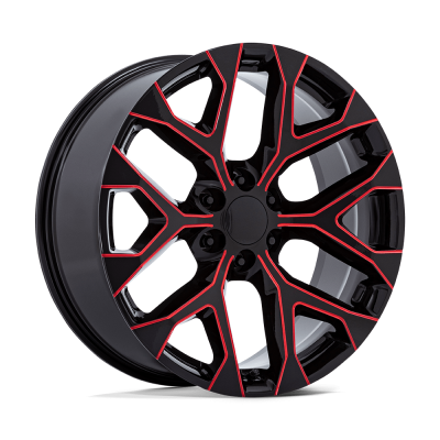 Performance Replicas - Performance Replicas 177MR-2615824 PR177 26x10 6x5.5 24mm Gloss Black/Red