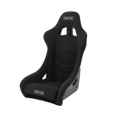 Simpson Safety - Simpson Safety S108-304 Club Series Cloth Bucket Seat Fixed Back Black Large 16"