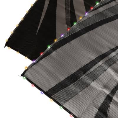 Faulkner - Faulkner 53024 LED Reversible Multipurpose Mat 9'x12' Swish Black/Grey