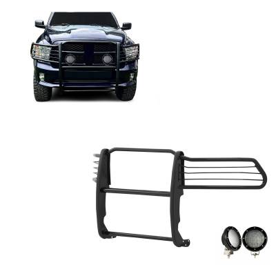Black Horse Off Road - Black Horse 17DG109MA-PLFB Black Grille Guard w/LED for RAM 1500/Classic