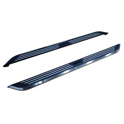 Black Horse Off Road - Black Horse PIAC73 PINNACLE Running Boards Black & Silver for 13-18 Acura RDX