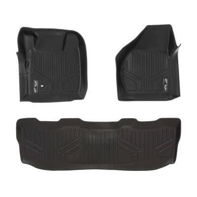 SMARTLINER - SMARTLINER SA0177/B0176 Front/Rear Black Floor Liners Super Duty Crew