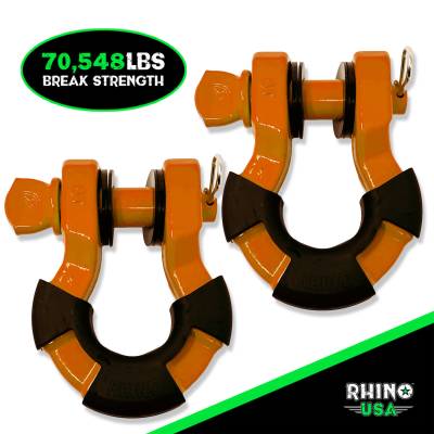 Rhino USA - Rhino USA SUPERSHACK-ORG 8t Super Shackle 2Pc Orange