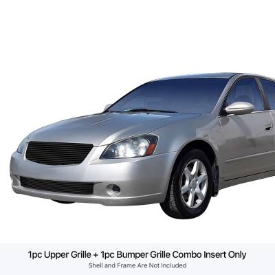 APS - APS Stainless Billet Grille Black for 05-06 Nissan Altima GR14HGI65J