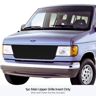APS - APS Stainless Billet Grille Black 92-07 Ford E-Series Van GR06HEJ20J