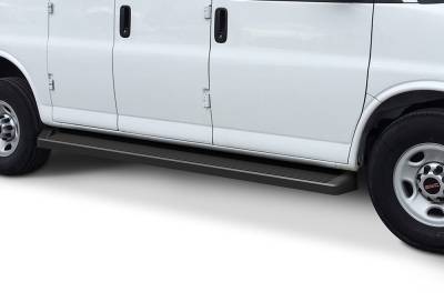 APS - APS IB03RDJ0B IRunning Running Boards Black for 03-25 Express/Savana Van