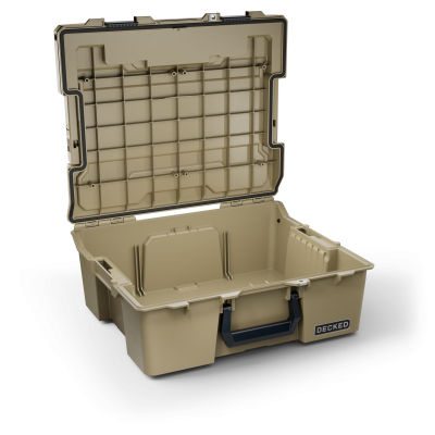 DECKED - DECKED A0020-HRAK-TAN Halfrack 32 D-Co Case Tan w/Black Latches 21 x 18 x 7.9"