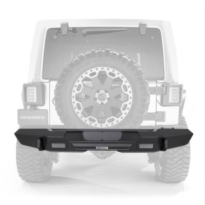 Go Rhino - Go Rhino 27215T Trailline Rear Straight Bumper for 07-18 Wrangler JK