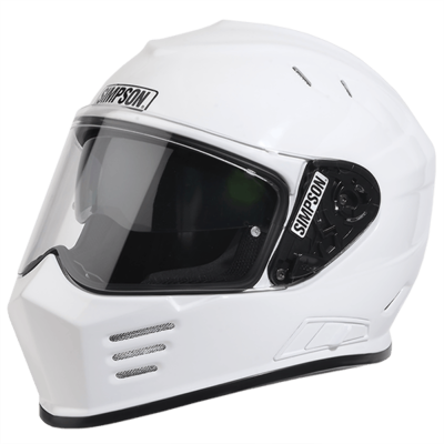 Simpson Motorcycle - Simpson Motorcycle GBDXL1 Ghost Bandit X-Large Motorcycle Helmet Gloss White