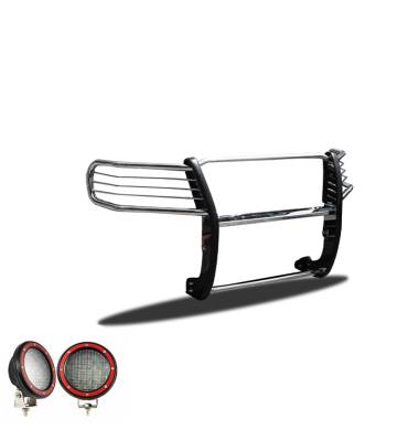 Black Horse Off Road - Black Horse 17A098900MSS-PLFR SS Grille Guard w/LED for Sequoia/Tundra