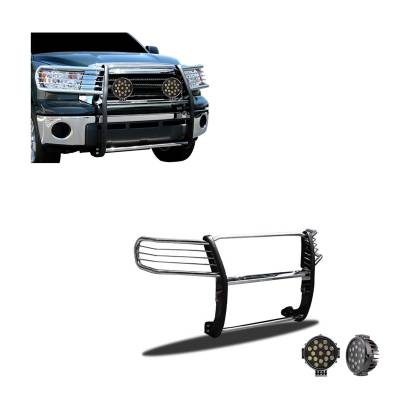 Black Horse Off Road - Black Horse 17A098900MSS-PLB SS Grille Guard w/LED for Sequoia/Tundra
