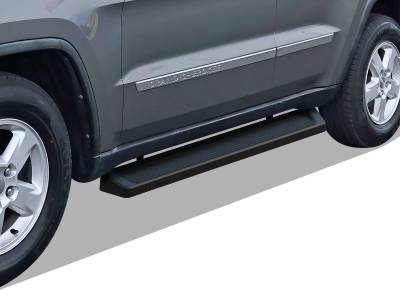 APS - APS IRunning Running Boards Black for 11-22 Grand Cherokee WK2 IB10RIF4B