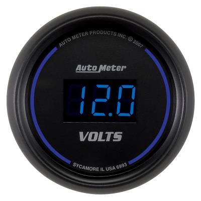AutoMeter - AutoMeter 6993 Cobalt Digital Volt Meter Gauge 8-18V 2-1/16"