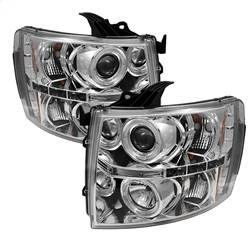 Spyder Auto - Spyder Auto 5009500 Halo Projector Headlights Chrome/Clear for 07-13 Silverado