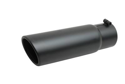 Gibson Performance Exhaust - Gibson Performance 4" Black Ceramic 304 Stainless Exhaust Tip 500641-B