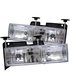 Spyder Auto - Spyder Auto 5012388 Chrome/Clear Crystal Headlights for 88-98 GM C/K Trucks