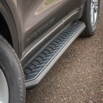 ARIES - ARIES 2061020 AeroTread 5x76" Black Stainless Running Boards for Traverse/Acadia