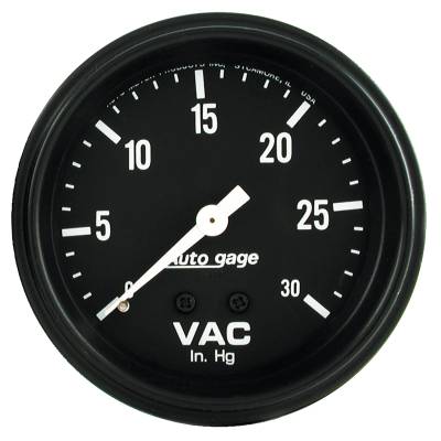 AutoMeter - AutoMeter 2317 Autogage Vacuum Gauge 0-30" HG 2-5/8" Full Sweep