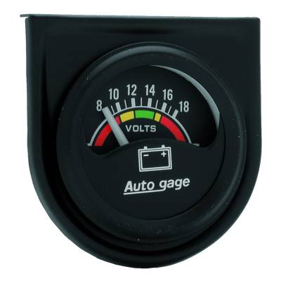 AutoMeter - AutoMeter 2356 Autogage Air Core Volt Meter Gauge 8-18V 1.5" Short Sweep