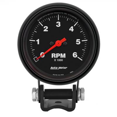 AutoMeter - AutoMeter 2891 Z-Series Pedestal Tachometer Gauge 0-6000RPM 2-5/8"