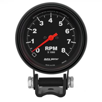 AutoMeter - AutoMeter 2892 Z-Series Pedestal Tachometer Gauge 0-8000RPM 2-5/8"