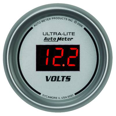 AutoMeter - AutoMeter 6593 Ultra-Lite Volt Meter Gauge 8-18V 2-1/16"