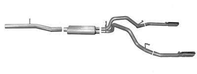 Gibson Performance Exhaust - Gibson 5657 Split Rear Cat-Back Exhaust System Aluminized