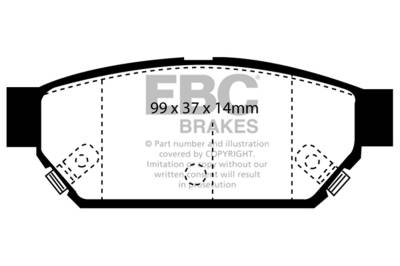 EBC Brakes - EBC Brakes DP4986R YellowstuF Street & Track Brake Pads