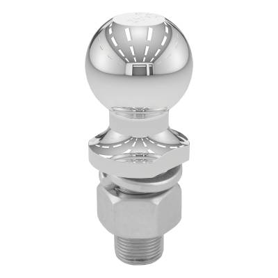 CURT - CURT 40070 2" Trailer Ball 1" x 2-1/8" Shank 7500 lbs Chrome Packaged