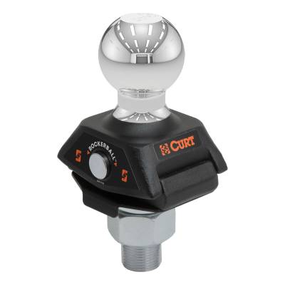 CURT - CURT 40047 RockerBall 2" Cushion Hitch Trailer Ball 1" Shank 7500 lbs.