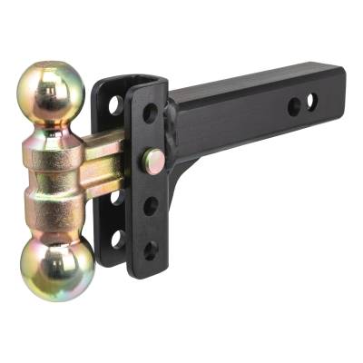 CURT - CURT 45903 Slim Adjustable Channel Mount w/Dual Ball 2" Shank 10K 3-3/4" Drop