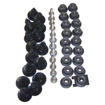Crown Automotive Jeep Replacement - Crown Automotive 5AGFRKIT Fender Flare Hardware Kit for 84-94 Jeep Cherokee XJ