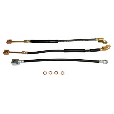 Crown Automotive Jeep Replacement - Crown Automotive BHK4 Brake Hose Kit for 87-89 Jeep Wrangler